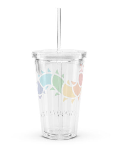 Clear plastic tumbler