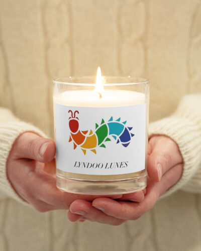 Glass jar soy wax candle