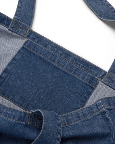 Organic denim tote bag